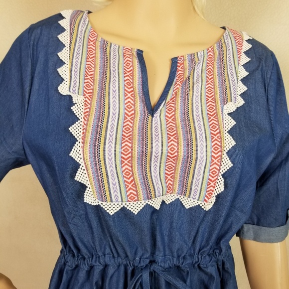 🤪FREE W/purchase! NWT Kori America denim dress - Picture 5 of 5